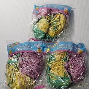 3 Pack Greenbrier International Tri-Color Easter Basket Grass Filler